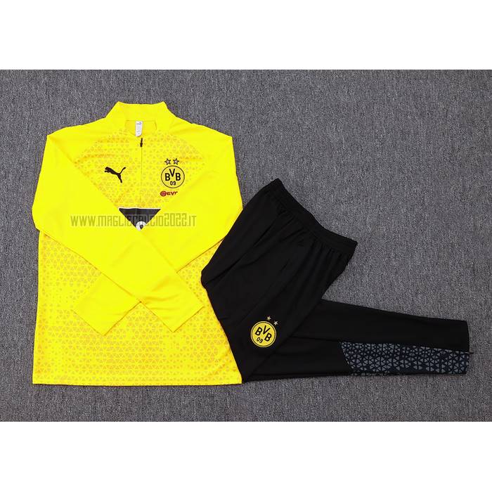 Tuta da Track de Felpa del Borussia Dortmund 2023-2024 Giallo